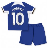Koszulka piłkarska Chelsea Mykhailo Mudryk #10 Strój Domowy dla dzieci 2023-24 tanio Krótki Rękaw (+ Krótkie spodenki)